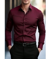 Conjunto de camisa y pantalón formal para hombre, traje de negocios de manga larga para oficina, uniforme suave, transpirable y ligero para primavera y verano