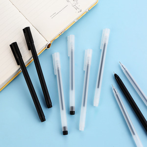 Minimalista Gel Mate 0,5 Mm Punta de Aguja Estudiante Estudio Papelería Oficina Firma Pluma Negra - Product Image 3