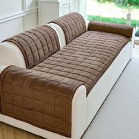Housse de canapé pour chien antidérapante avec dos en caoutchouc, lavable, pour causeuse, en velours côtelé doux et moelleux pour animaux de compagnie
