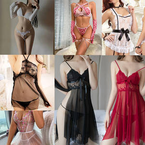 2025 Neuerscheinung Sortierte Satin-Unterwäsche Erotik-Sets mit Spitzenverzierung Transparente Sexy Damenkleidung Großpackung - Product Image 3