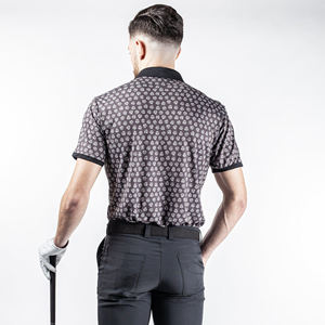 Polo deportivo de verano de alta calidad de secado rápido de gran tamaño con estampado gráfico negro poliéster Spandex Golf combinación de tres colores - Product Image 6
