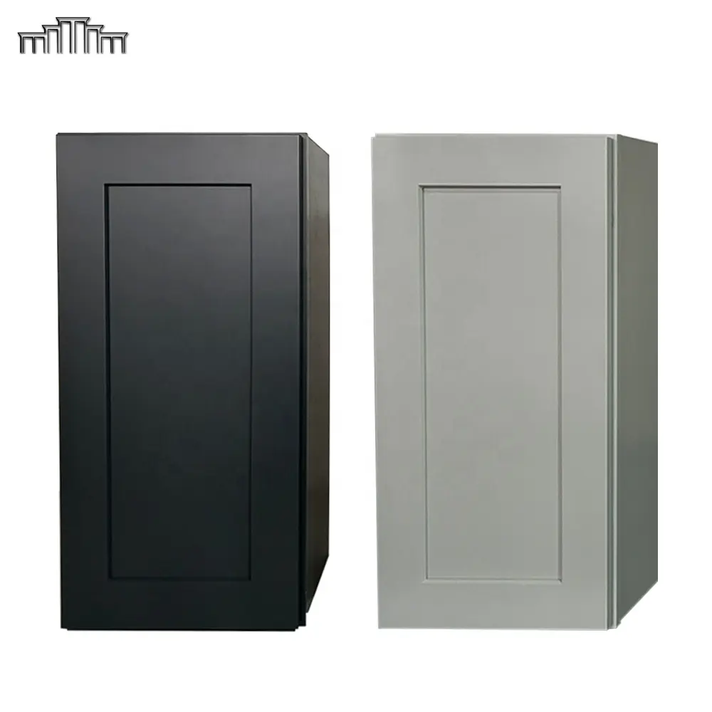 Produttore del Vietnam grande numero all'ingrosso armadio da cucina RTA parete in legno pittura Grey Shaker stile armadi da cucina