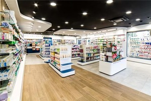 Legno eco-friendly farmacia bancone mobili piano in piedi negozio unità di visualizzazione su misura di dimensioni personalizzate in metallo cartone acrilico - Product Image 2