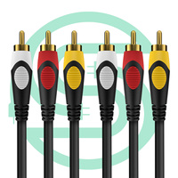 Câble RCA Audio-Vidéo Blindé en Cuivre Nu Noir de Haute Qualité 25m pour Home Cinéma - Offre Spéciale