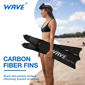 <span class=keywords><strong>Aletas</strong></span> de Buceo WAVE de Carbono de Alta Calidad, Ligeras, de Pala Larga <span class=keywords><strong>para</strong></span> Buceo Libre - Product Image 6