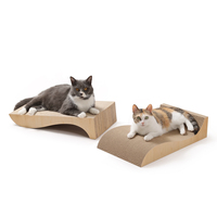 Meuble pour animaux de compagnie innovant 2-en-1 : griffoir ondulé empilable et transat pour chat