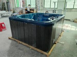 <span class=keywords><strong>Bañera</strong></span> de Hidromasaje Spa Cuadrada de Acrílico con Calefacción de Temperatura Constante, Diseño Moderno y Portátil para Exteriores - Product Image 6
