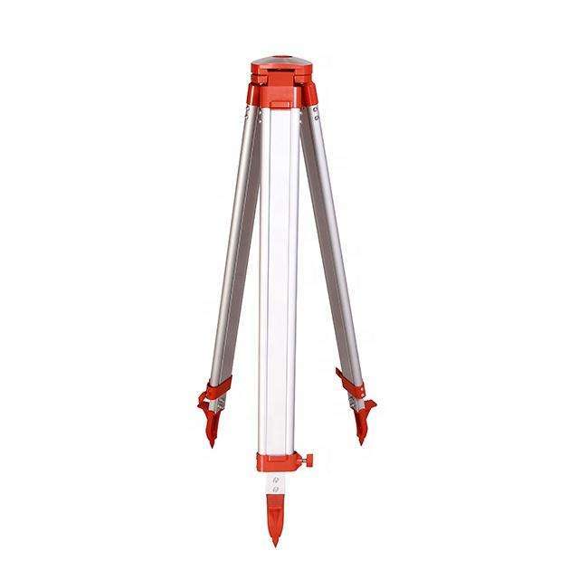Aluminum Surveying Tripod with Quick Locking Clamps and Steel Spikes for Total Station