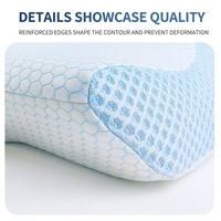 Oreiller cervical ergonomique en mousse à mémoire de forme pour soulager les douleurs cervicales, avec housse amovible et lavable, orthopédique, pour dormeurs sur le côté, le dos ou le ventre