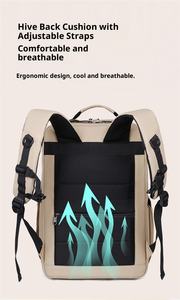 Sac à dos pour ordinateur portable de grande capacité, pour les loisirs, les voyages d'affaires, les étudiants, en tissu Oxford, imperméable, antivol, avec fermeture éclair USB, personnalisable - Product Image 4