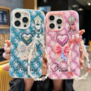 Custodie per cellulari <span class=keywords><strong>con</strong></span> laccetto a forma di cuore e fiocco di diamanti per <span class=keywords><strong>iPhone</strong></span> INFINIX SMART 5 6 7 8 9 e per <span class=keywords><strong>iPhone</strong></span> 14 15 16 17 Pro Max - Product Image 5