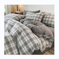 Style nordique 100% coton imprimé nouveaux designs ensembles de literie Super King Plaid lit housse de couette conceptions