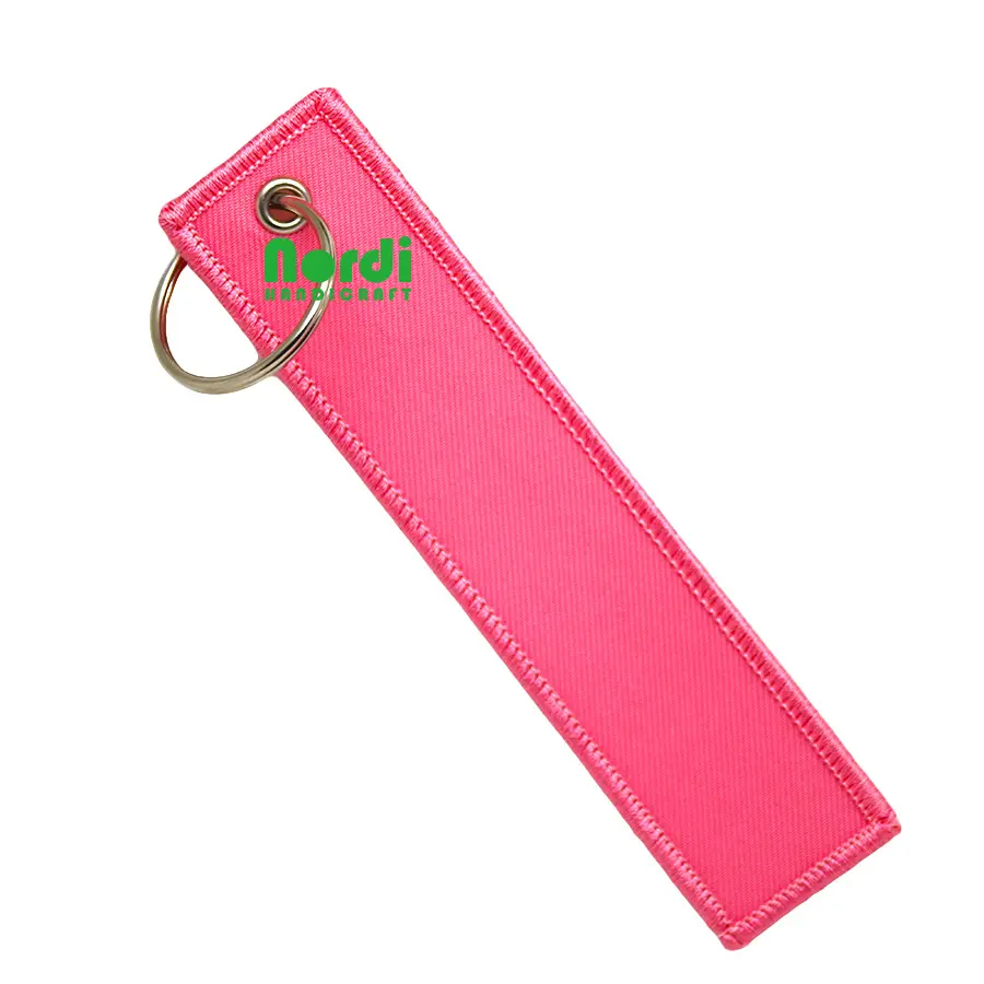 Niedrigen preis nach twill keychain, rosa blank key tag entfernen vor blank jet tag