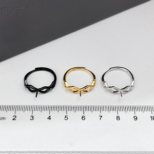 Base para Anillo de Plata S925, Accesorios para Perlas DIY, Anillo de Moda con Cuentas Redondas de 9-13 mm, Soporte para Joyería-10448 - Product Image 2