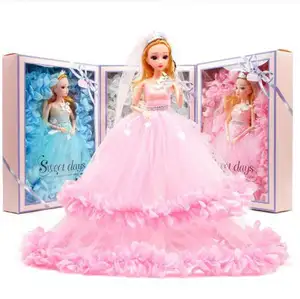 Hochzeits kleid Puppe kleines Mädchen Spielzeug Fairy Princess Geschenk box Set Kinderspiel zeug