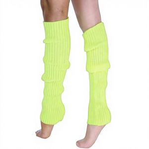 Calentadores de <span class=keywords><strong>Piernas</strong></span> Altos hasta el Muslo de Punto Acanalado 100% Algodón al por Mayor De Moda para Invierno Ballet Danza y Fiesta Medias con Logo Personalizado para Uso Diario - Product Image 3