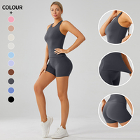Logo personnalisé haut Impact Gym Yoga débardeurs pour les femmes Sexy dos nu sans manches Fitness entraînement réservoir antichoc ensembles de sport