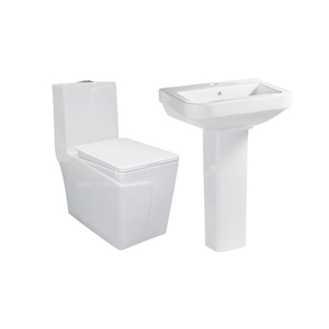 Hot Selling Hotel Bathroom Wc Water Closet Square <strong>Toilet</strong> Bowl Ceramic Dual-Flush Floor Mounted One Piece <strong>Toilet</strong> <strong>Commode</strong> - Product Image 3