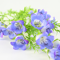 Flor Artificial de Seda Campanula con 10 Campanas, Atractiva, para Decoración de Interiores en Hoteles, Salones de Banquetes, Vestíbulos, Tiendas Minoristas y Áreas de Recepción
