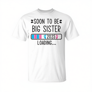 Pronto Seré Hermana Mayor 2025, Camiseta de Anuncio de Embarazo - Product Image 2