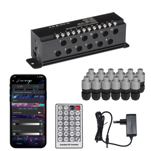Motore Luminoso per Animazioni 12W con Controllo Tramite App Mobile, Sorgente Luminosa a Fibra Ottica a LED Bianchi a 12 Porte per Effetto Stelle Cadenti su Soffitti Stellati - Product Image 1