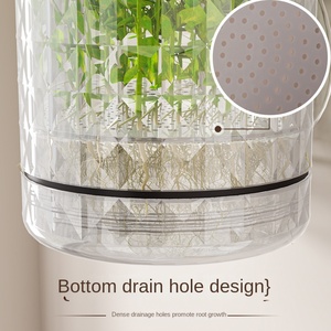 Maceta de Pared Autoabsorbente de <span class=keywords><strong>PET</strong></span> <span class=keywords><strong>con</strong></span> Sistema Hidropónico de Cultivo en Tierra para Oficina y Balcón, Diseño sin Perforaciones - Product Image 3