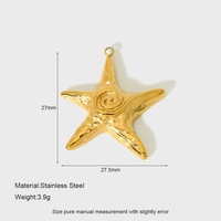 Accessoires de bijoux personnalisés DIY, pendentifs étanches en acier inoxydable, scorpion, marteau, étoile de mer, breloques pour femmes