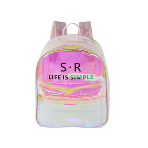Mochila Iridiscente, 2 Piezas, Bolsa de Hombro Transparente Iridiscente Láser para Mujer, PVC Transparente con Lentejuelas Holográficas - Product Image 5