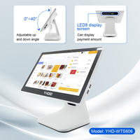 15.6 "écran tactile capacitif PC moniteur Pos système paiement Pos Terminal Machine caisse enregistreuse pour les petites entreprises de détail