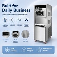 Nouvelle machine à crème glacée molle commerciale 48-50L/H haute capacité 3 saveurs avec pré-refroidissement qualité professionnelle XY-P968S