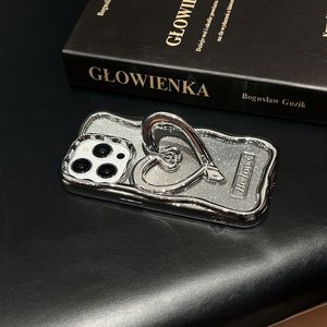 Custodia per telefono di lusso placcata lucida per <span class=keywords><strong>iPhone</strong></span> 15ProMax 14 Love Heart <span class=keywords><strong>13</strong></span> 12 11 Pro Max Cover per paraurti in Silicone Capa - Product Image 5