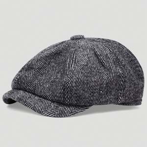 Casquette plate vintage en tweed, style gavroche, 8 panneaux, sport décontracté, toutes saisons, unisexe, pour hommes, vente en gros - Product Image 3