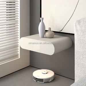 Pequeño espacio oculto, gabinete minimalista de madera, flotador de almacenamiento, mesita de noche colgante, gabinete de almacenamiento de lujo, mesita de noche con - Product Image 1