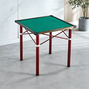 Table de jeu de mahjong et de cartes pliable simple pour dortoir et usage domestique, table à manger portable à roulettes - Product Image 6
