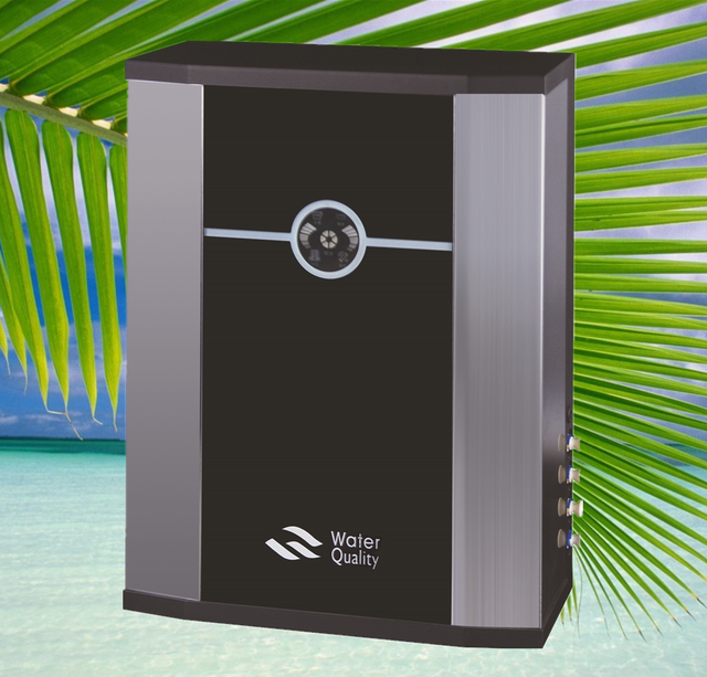 Compact Domestic Box with 5 Stages RO System Stainless Steel and Black Glass Pure Water Filter for Household Application