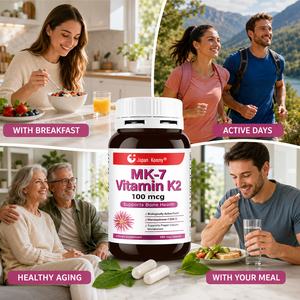 Suplemento de Vitamina K2 MK-7 Shecome con Ingredientes Personalizados para el Apoyo Cardiovascular, Cápsulas Dietéticas de Vitamina K2 MK-7 para Adultos - Product Image 4