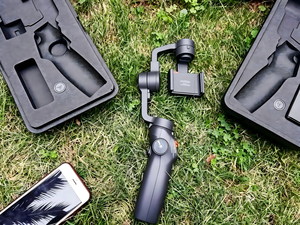 กิมบอล 3 แกน รับน้ำหนักได้ 250 กรัม สำหรับ<span class=keywords><strong>ถ่าย</strong></span>วิดีโอสด วล็อก และการเดินทาง ป้องกันการสั่นไหว ใช้งานได้กับ <span class=keywords><strong>iPhone</strong></span> Android และ GoPro - Product Image 4