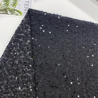 Tissu de Dentelle Africaine avec Perles et Paillettes, Tissu de Dentelle Sequin Chantilly Transparent, Fleur Broderie pour Vêtements