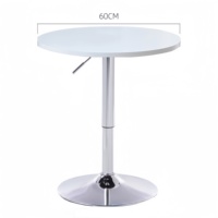 Tavolo da Bar Moderno Minimalista in Metallo e MDF, Altezza Regolabile, Arredamento Commerciale per Cucina, Casa, Sala da Pranzo, Esterno, Ingresso, Caffè
