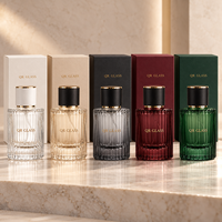 Flacons de parfum vides classiques en verre rayé en forme de cylindre de 30 ml et 50 ml pour emballages de parfums