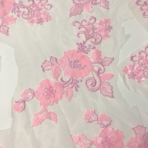 Aplique de lentejuelas de encaje bordado de varios colores marfil para vestido de baile Prince LT2401A - Product Image 6