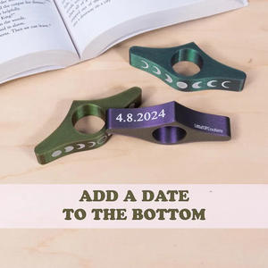 Soporte de página de libro de pulgar de eclipse solar impresión 3D personalizada soporte de Página de Libro de una mano modelo de diseño de arte popular regalo para amante de la lectura - Product Image 4