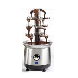 Fuente de Chocolate Comercial Pequeña de Sobremesa con 4 Niveles en Forma de Hoja para Restaurante o Cafetería - Product Image 1