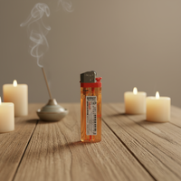 Briquet LED rechargeable en plastique, très populaire, avec boîtier multicolore, logo personnalisé, portable et écologique