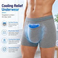 Calzoncillos de sauna OEM para alivio del calor, de alta elasticidad, para hombre, con bolsa de hielo para alivio térmico, bóxers fiables.
