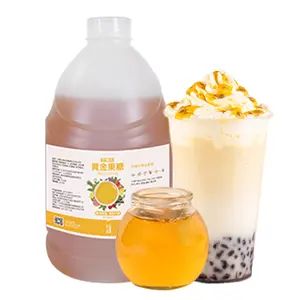 Unique Best High Quality 5KG Sugarcane Fragrance Sweet Aftertaste Golden Sugar fructose corn syrup Fruit Syrup for Bubble Tea