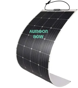 Painéis solares flexíveis de energia solar, portátil, carregador de energia solar 60w 80w 100w 120w para bateria