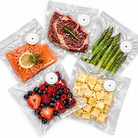 Sacs sous vide personnalisés en PA/PE de qualité alimentaire avec valve, sacs d'emballage sous vide pour cuisine commerciale