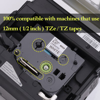 Wearweemay — ruban adhésif stratifié pour imprimante, noir sur blanc, pour cassette, TZe231, 12mm, 8m, 1 pièce