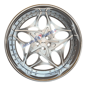 Jantes Chrome NOUVEAU Style 24 Pouces Concaves Forgées Rucci Argent Brossé au Centre - Product Image 4